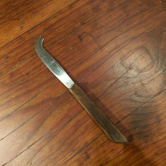 Cheese Cutting Board Hardwood Ceramic Insert  Cheese Knife Japan-Vintage - Picture 6 of 7